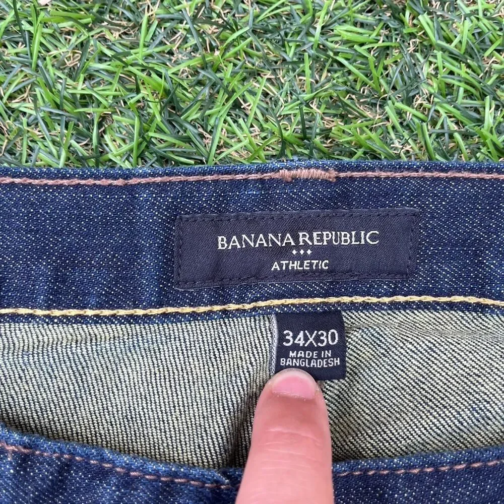 Y2K dark wash Banana-republic Men's straight leg Blue Jeans